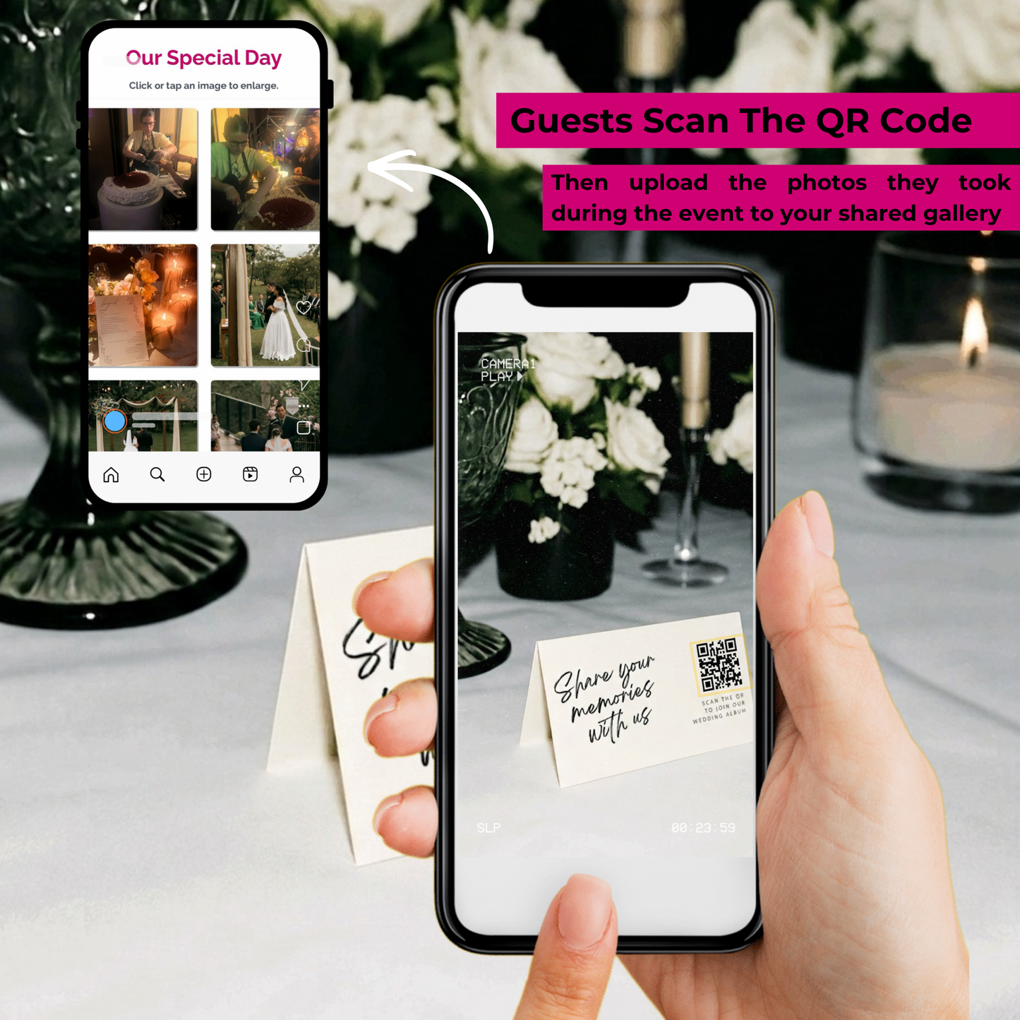 Private Event Photo & Video Gallery - QR Code Shared Album