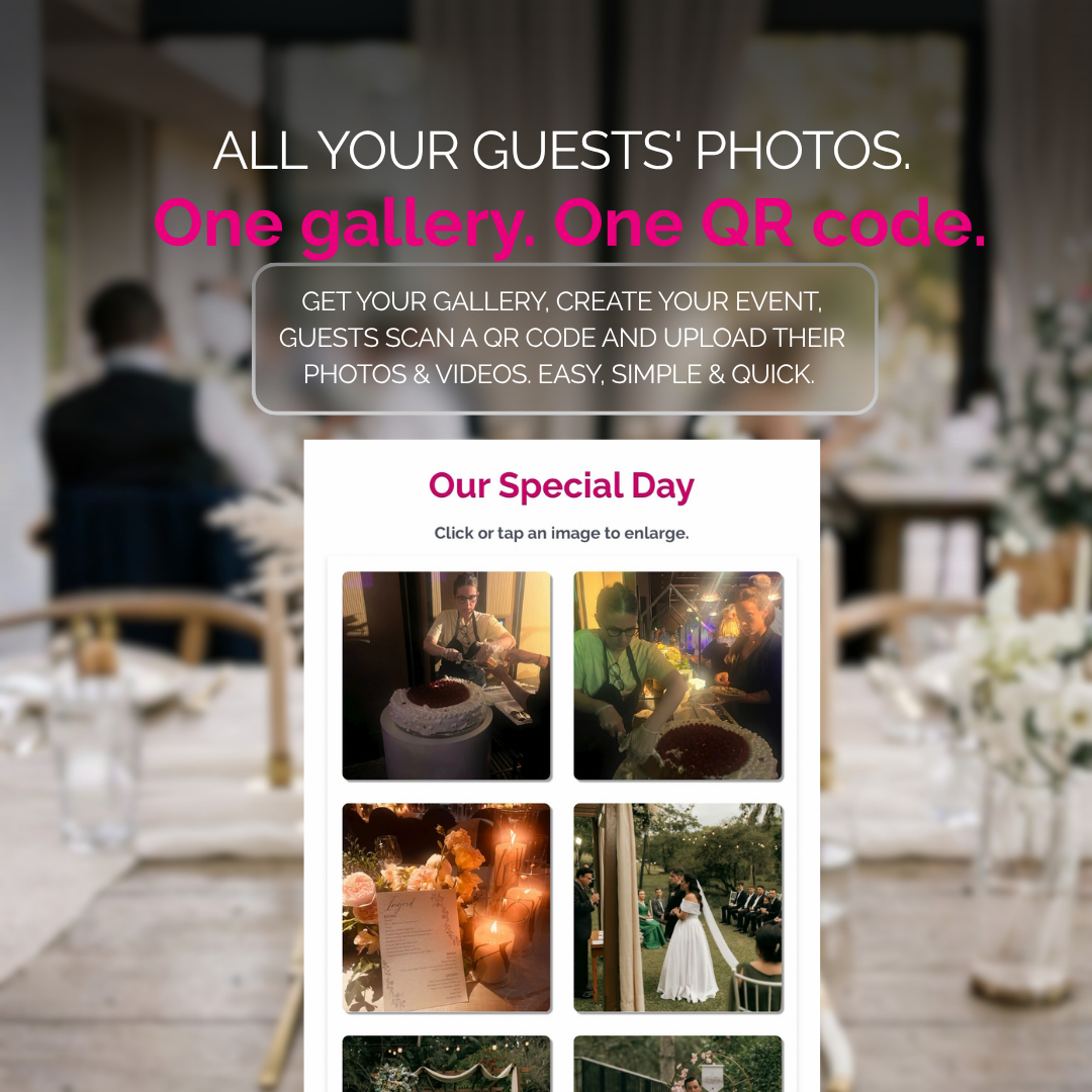 Private Event Photo & Video Gallery - QR Code Shared Album